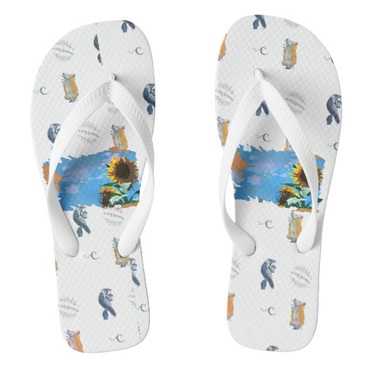 Wijnbar Art Beach Sandalen Teenslippers (Voetbed)