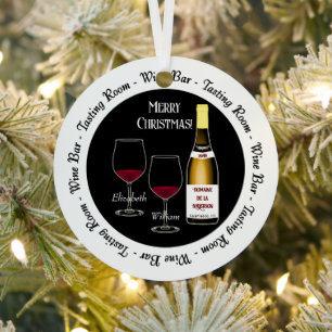 Wijnbar en Proeverij Kamer Kerst Ornament