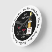 Wijnbar Proefkamer Man Woman Cave Bar Wall Ronde Klok (Hoek)