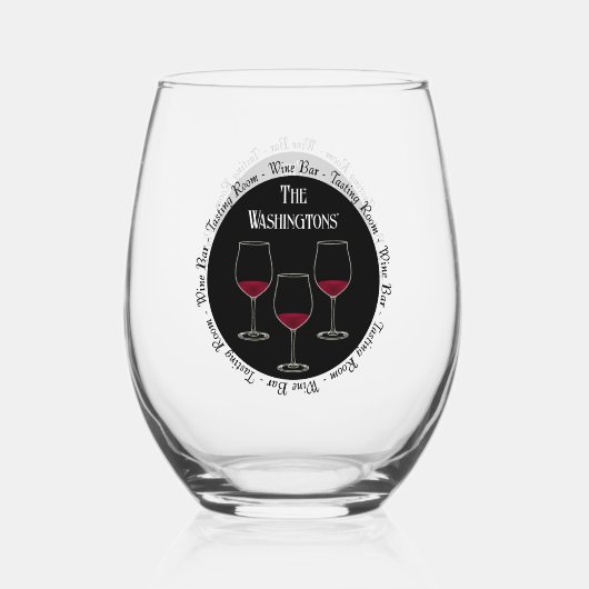 Wijnbar Proefkamer Man Woman Cave Bar Wijnglas Zonder Voet (Achterkant)