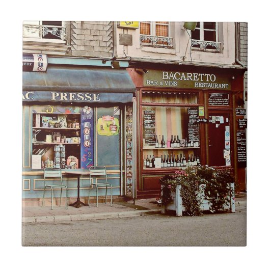  wijnbar & restaurant in Frankrijk, Normandië Tegeltje (Voorkant)
