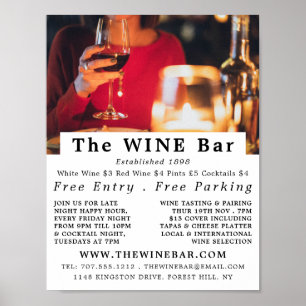 Wijnbar Scène, Wijnbar/Wijnmakerij Adverteren Poster