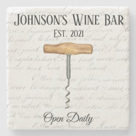 Wijnbar Signature voor Familie Stenen Onderzetter