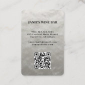 Wijnbar Sommelier Designer Visitekaartje (Achterkant)
