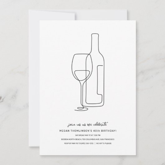 Wijnbar verjaardag kaart (Voorkant)