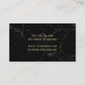 Wijnbarman Sommelier Modern Donker Marmer Visitekaartje (Achterkant)