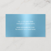 Wijnbarman Sommelier Modern Lichtblauw Visitekaartje (Achterkant)