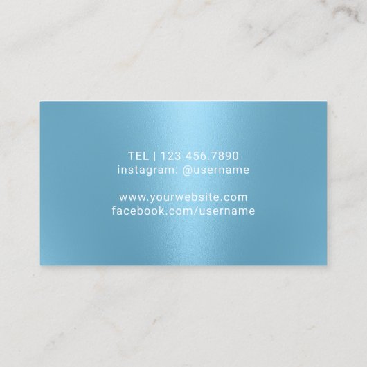 Wijnbarman Sommelier Modern Lichtblauw Visitekaartje (Achterkant)