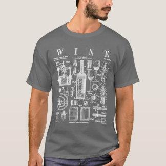 Wijnbereiding Wijn Lover Sommelier  octrooi Pr T-shirt
