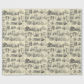 wijnbereidingspatroon cadeaupapier (Vlak)