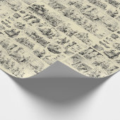 wijnbereidingspatroon cadeaupapier (Hoek)