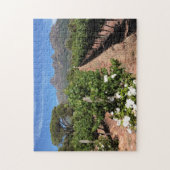 Wijnbergen uitzicht. Stellenbosch Legpuzzel (Verticaal)