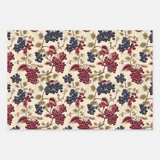 wijnbes inpakpapier vel (Voorkant 2)