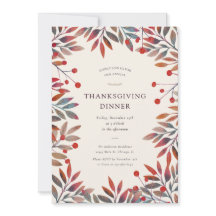 Wijnbessen & herfstbladeren Thanksgiving Diner