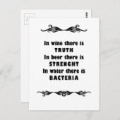 Wijnbier Water Briefkaart (Voorkant / Achterkant)