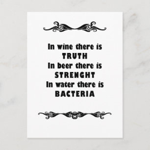 Wijnbier Water Briefkaart