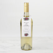 Wijnbier Water | Elegant Rich Burgundy Marsala Flessenhanger (Op fles)