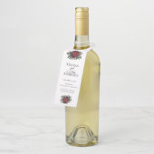 Wijnbier Water | Elegant Rich Burgundy Marsala Flessenhanger (Schuin)