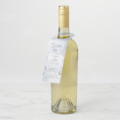 Wijnbier Water | Silver Blue Winter Wonderland Flessenhanger (Schuin)