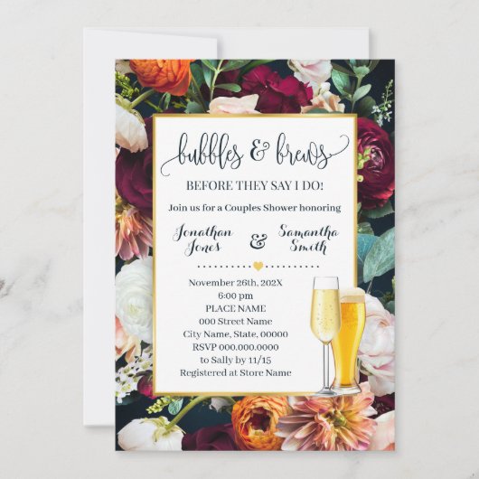 Wijnbloemen marinesubbels en weduwen kaart (Voorkant)