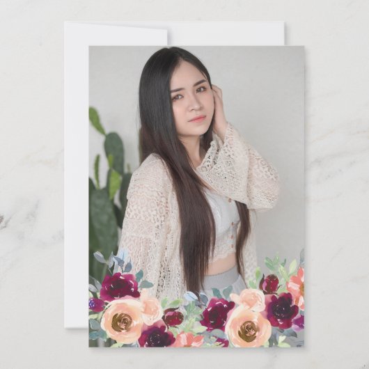 WIJNBLOES WATERVERF BLOEMGOUD FOTO ZOET 16 KAART (Achterkant)