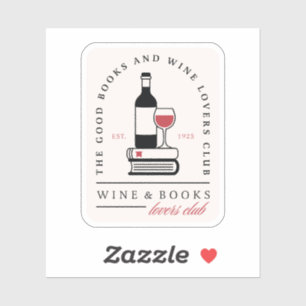 Wijnboekclub grappige duistere romantiek lezer est sticker