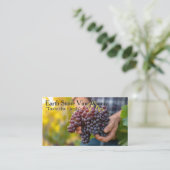 Wijnboer Oogst Druiven | Wijngaard Visitekaartje (Staand voorkant)