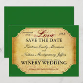 Wijnboerderij Oude Champagne Save The Date Kaarten (Voorkant / Achterkant)