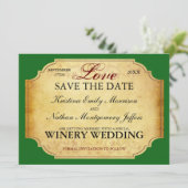 Wijnboerderij Oude Champagne Save The Date Kaarten (Staand voorkant)