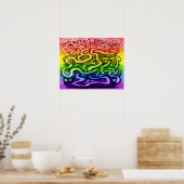 Wijnbomen LGBQT Rainbow Poster (Keuken)