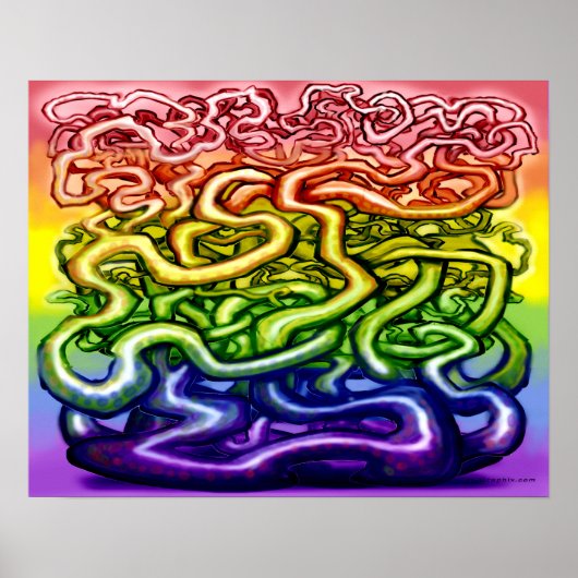 Wijnbomen LGBQT Rainbow Poster (Voorkant)