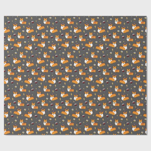 Wijnboomgaard Corgi "Mini Pattern" Cadeaupapier (Vlak)