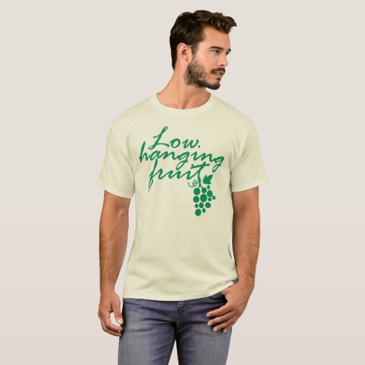 Wijnboomgaard met lage kleuring t-shirt (Voorkant volledig)