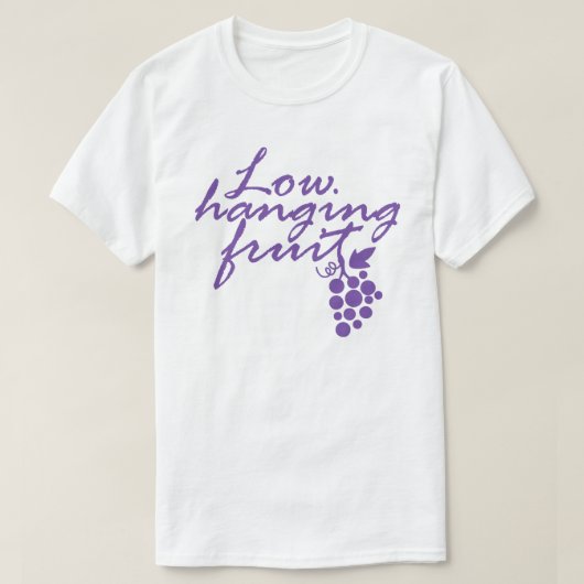 Wijnboomgaard met lage kleuring t-shirt (Design voorkant)