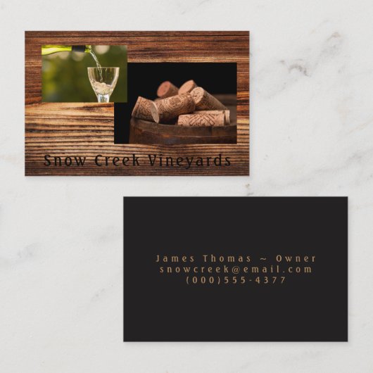 Wijnboomgaard Visitekaartje (Voorkant / Achterkant)