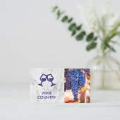 Wijnboomgaarden | Wijndruiven | Marmer Visitekaartje (Staand voorkant)