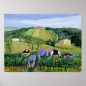 Wijnboomolijven en zonnebloemen poster (Voorkant)