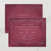  wijnbouw Burgundy Wine Engagement Party Kaart (Voorkant / Achterkant)