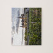 Wijnbouw gezien vanaf de wijngaard op legpuzzel (Verticaal)