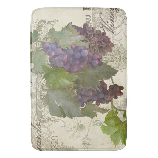 wijnbouw Pinot Noir Wine Grapes Fine Art Badmat (Voorkant Verticaal)
