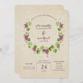 wijnbouw | Uitnodiging tot weddenschap met wijn (Voorkant / Achterkant)