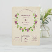 wijnbouw | Uitnodiging tot weddenschap met wijn (Staand voorkant)