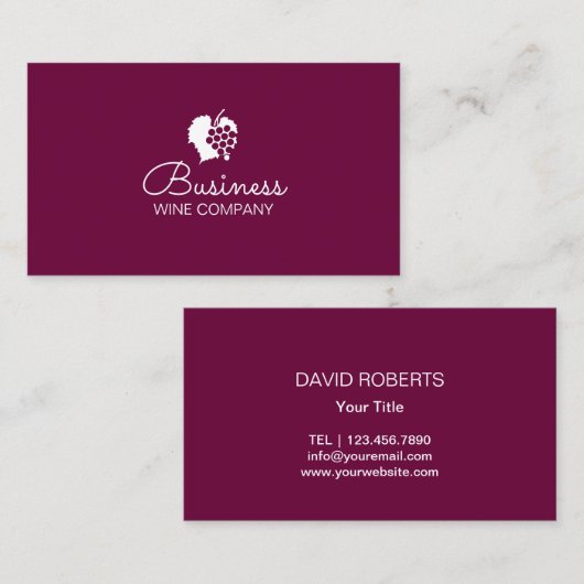 Wijnbouwbedrijf Plain Visitekaartje (Voorkant / Achterkant)