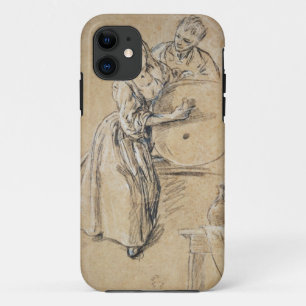 Wijnbouwer met een jonge Man (krijtkaart) Case-Mate iPhone Case