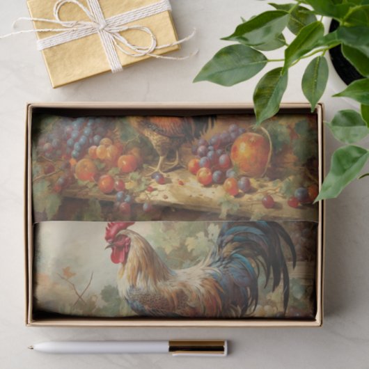 Wijnbouwkippen Tissuepapier (Geschenk)