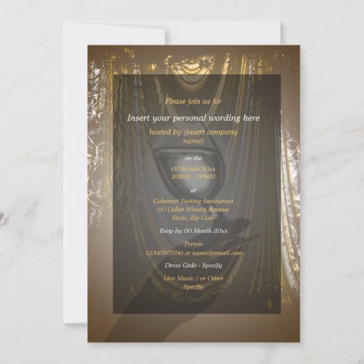 Wijnbouwproefbank ~ elegant kaart (Achterkant)