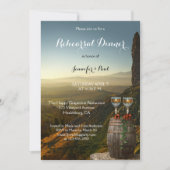 Wijnbouwthema Rehearsal Dinner Invitation Kaart (Voorkant)