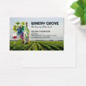 Wijnbouwvelden | Druiven fles en wijn Visitekaartje (Bureau)