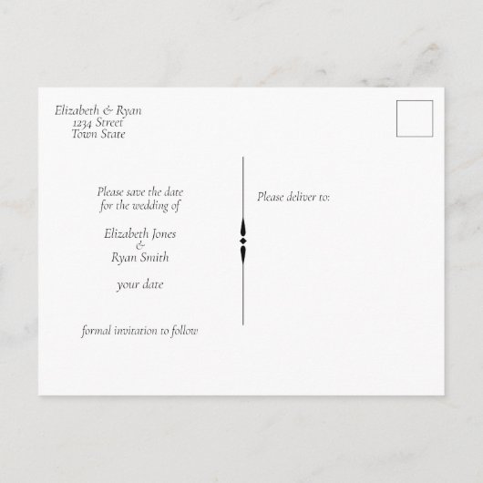 Wijnbouwweddenschap bewaart onze datum aankondigingskaart (Achterkant)