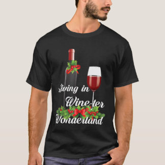 Wijnbouwwijn winterkerstmis t-shirt
